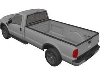 Ford F-250 Regular Cab (2009) 3D Model preview