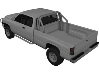 Dodge Ram Extended Cab (1996) 3D Model preview