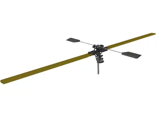 RC Rotorhead Rotorkop Raptor 30 3D Model preview