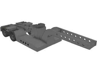 Trailer 3 Axle 3D Model preview