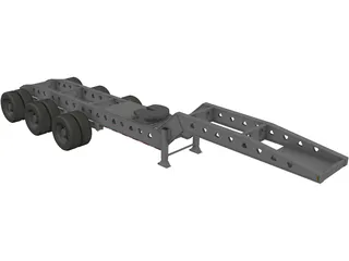 Trailer 4 Axle 3D Model preview