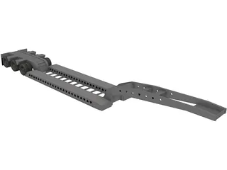 Trailer 6 Axle 3D Model preview