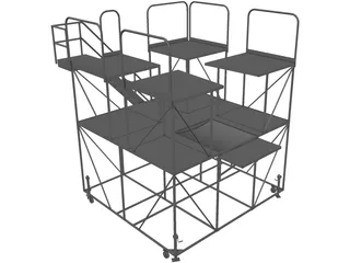 CL-215 Maintenence Scaffold 3D Model preview
