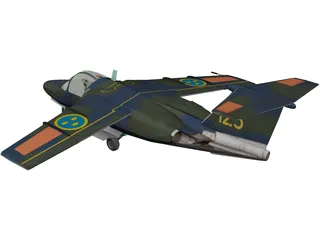 SAAB 105 SK60 3D Model preview