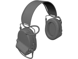 Peltor MT15H69FB-09 Com-Tac II Headset 3D Model preview