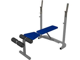 Bench Press 3D Model preview