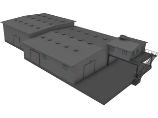 Oil Factory 3D Model preview