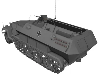 SdKfz 251/1 Hanomag 3D Model preview