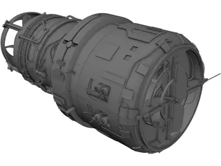 FZ Engine 3D Model preview
