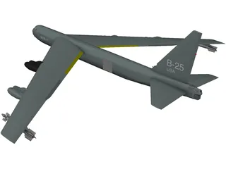 Boeing B-52 Stratofortress 3D Model preview