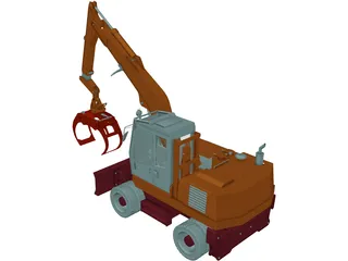 Minelli cm190 Excavator 3D Model preview