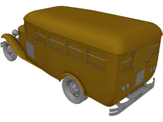 School Bus 3D Model preview