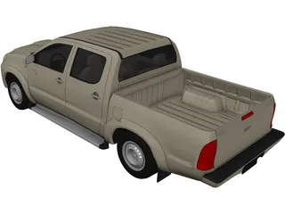 Toyota Hilux Extended Cab 3D Model preview