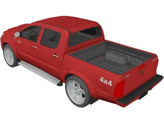 Toyota Hilux Crew Cab 3D Model preview
