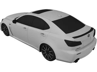 Lexus IS-F (2009) 3D Model preview