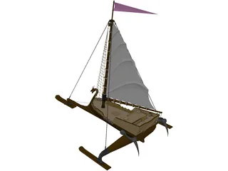 Boat 3D Model preview