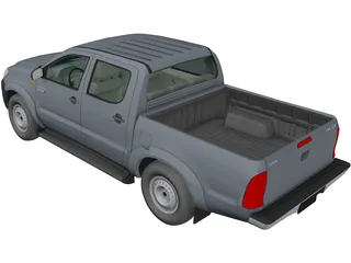Toyota Hilux Crew Cab 2.5 STD 3D Model preview