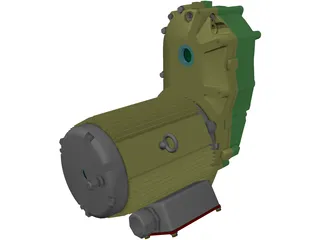 EV Drivetrain Azure 3D Model preview