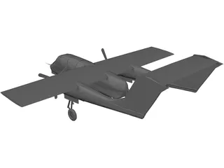 OV-10 3D Model preview