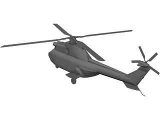 Eurocopter AS-332 Super Puma 3D Model preview