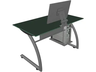 Computer Station 3D Model preview