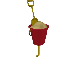 Sand Bucket 3D Model preview