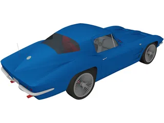 Chevrolet Corvette Stingray (1964) 3D Model preview