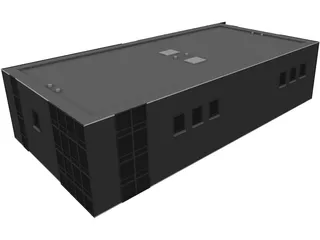 Hangar Avions 3D Model preview