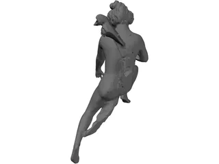 Angel Statue 3D Model preview