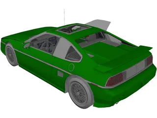 Pontiac Fiero GT (1987) 3D Model preview