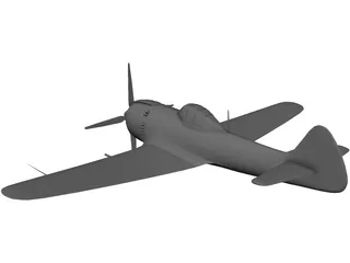 A6M2-0 Airplane 3D Model preview