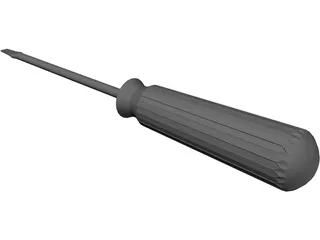 Flat Head Screwdriver 3D Model preview