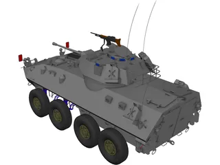Piranha Military ATV/Tank 3D Model preview