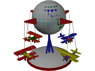 Toy Carousel 3D Model preview