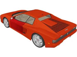 Ferrari Testarossa (1984) 3D Model preview