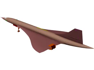 Concorde 3D Model preview