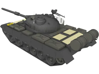 Type 80 Russian Tank 3D Model preview