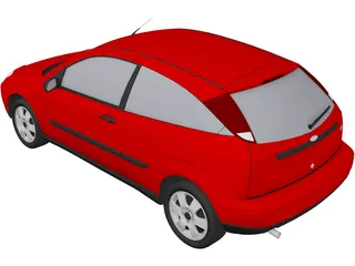 Ford Focus (2000) 3D Model preview