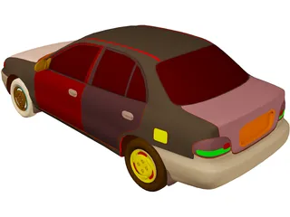 Hyundai Accent (1995) 3D Model preview