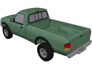 Ford Ranger XLT Pickup 4x4 (1994) 3D Model preview