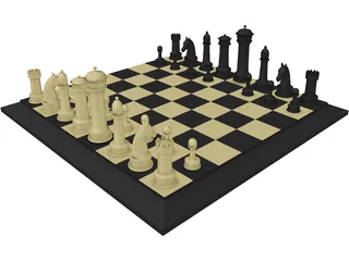 Chess Set 3D Model preview