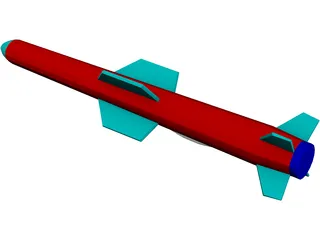 Harpoon Missile 3D Model preview