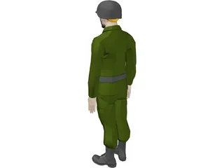 Soldier Male 3D Model preview