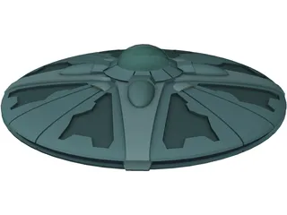 UFO Invader 3D Model preview