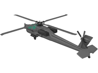Boeing AH-64 Apache 3D Model preview