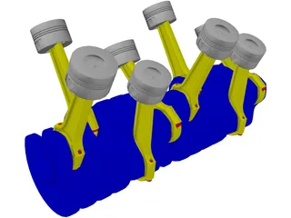 V8 Engine 3D Model preview