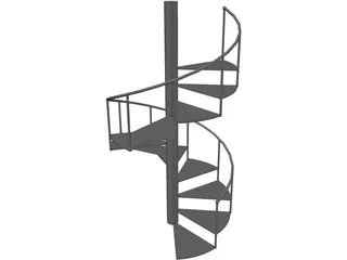 Steel Stair 3D Model preview