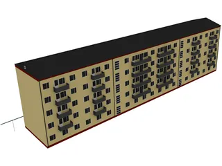 Building Apartment 3D Model preview