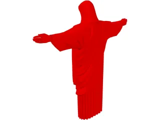 Christ Statue in Rio 3D Model preview