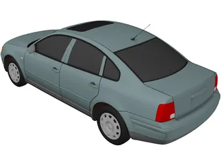 Volkswagen Passat (1999) 3D Model preview